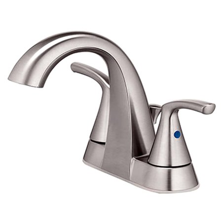 HOMEWERKS HomePointe Lavatory Faucet with 2 Lever Handle - Brushed Nickel 242116
